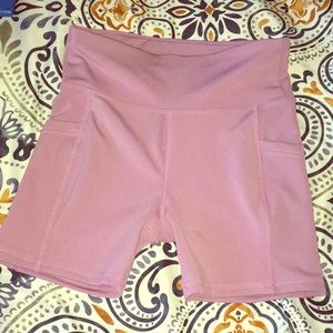 Dusty rose work out shorts!